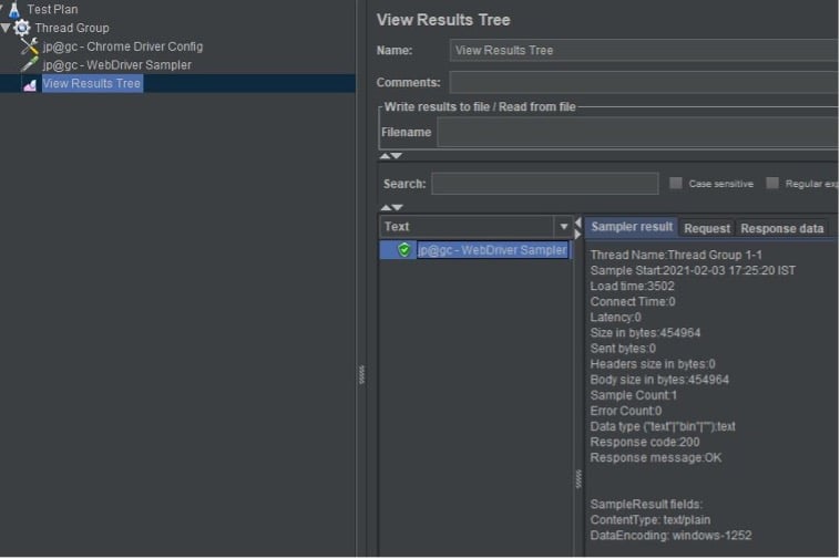 results tree